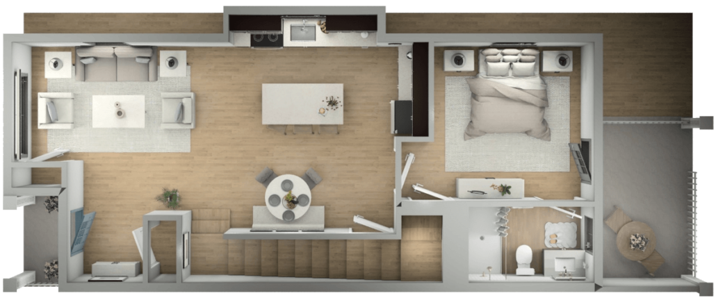 3 BEDROOM VILLAGE HOME DOWNSTAIRS FLOORPLAN