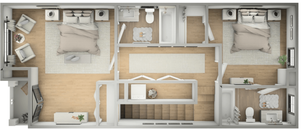 3 BEDROOM VILLAGE HOME UPSTAIRS FLOORPLAN